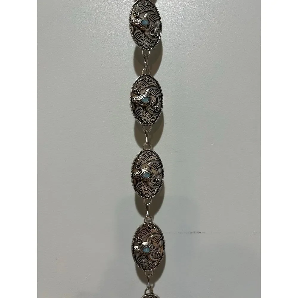 Longhorn Concho Chain Belt - Picture 2 of 4